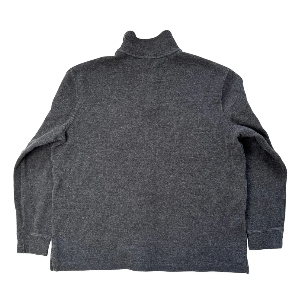 Polo Ralph Lauren Quarter Zip Pullover Men's Size XL Gray Cotton Sweater‎